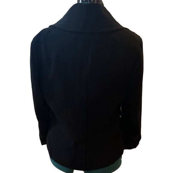 Harold's Jacket Blazer Solid Black Color 3-Button w/Notch Lapel Neckline Size 10 - Picture 6 of 15